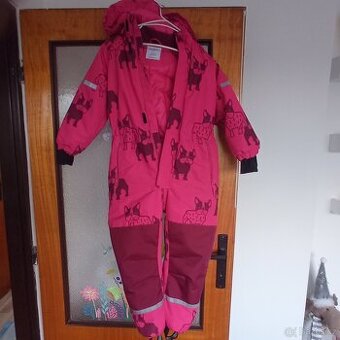 Zimní dětská kombinéza buldoček vel. 122, 6-7 let, Lindex