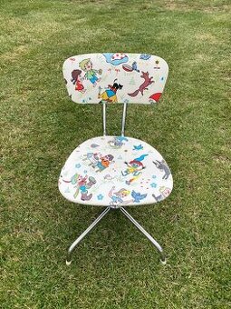 dětská židlička retro židlička pro děti chromovaný nábytek