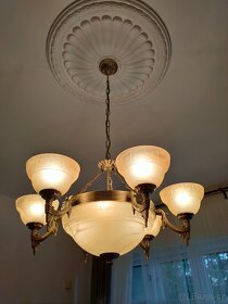 Luxusní rustikální lustry + tři lampy set - 1