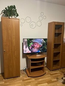 Obývací stěna (2 vysoké skříně + stolek pod TV)