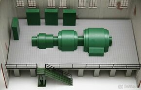 Měnírna s vnitřním vybavením - modelová železnice H0 (1:87)