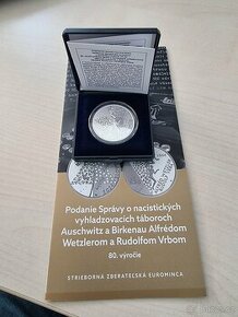 Zberatelska strieborna minca Auswitz a Birkenau