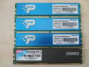 4X 2GB DDR2 RAM Patriot (Celkem 8GB RAM)