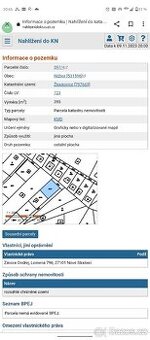 Prodej pozemku v obci Žloukovice
