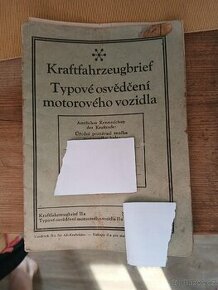 Typové osvědčení ČZ 250 1938