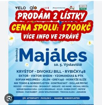 Brněnský majáles - 10.5.2025 - 2 KLASICKÉ VSTUPENKY