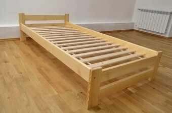 Nová postel 90x200 borovice masiv + rošt