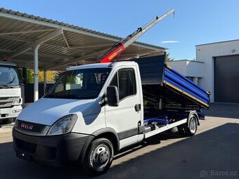 IVECO DAILY TŘÍSTRANNÝ SKLÁPĚČ + HYDRAULICKÁ RUKA do 3,5t