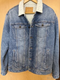 Pánská zateplená džínová bunda zn. Jack&Jones vel. XL +dárek