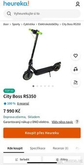 Elektrokoloběžka City Boss RS350