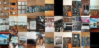 PC komponenty-42x zdroj,49x grafika, RAM,50x CPU,70 kusů RAM