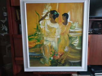 Obraz ,,Zasnění"olejomalba na plátně v rámu