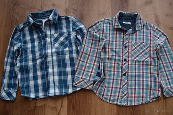 2x košile s dlouhým rukávem vel. 104/110