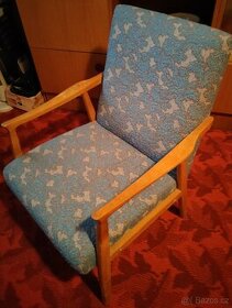 Retro křesla se 4 židlemi a stolem