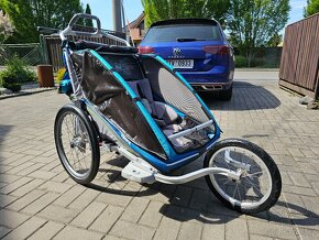 Chariot (Thule)CX2 + běžecký set + cyklo set + miminkovník