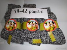 Ponožky ovčí vlna 39-42 pánské sada 9 párů - 1