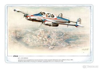 plechová cedule - L-200 Morava (Československé aerolinie) - 1