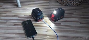 Powerbanka, Aku Bosch 18V s LED svítilnou+2USB