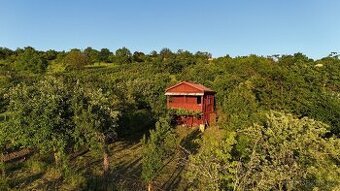 Strážnice - Pozemek s chatou a vinicí, krásné výhledy