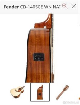 Prodám elektroakustickou kytaru Fender
