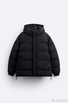 Péřová bunda Zara z ripstopu, velikost L