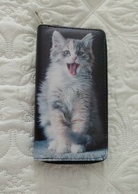 Nová dámská/dívčí peněženka s kočičkou