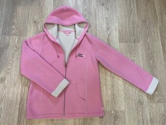 Růžová teplá podzimní bunda/kabát 40/42