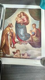Starý plakát Sixtinská Madonna