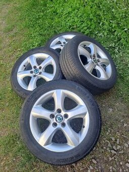 Alu kola 5x100 originál Škoda Fabia, Roomster 195/55/15