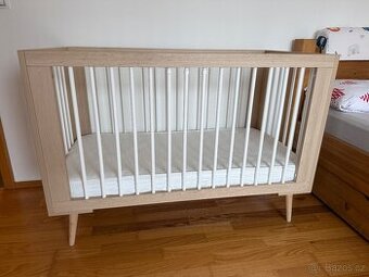 KLUPS Postýlka dětská Sofie 120x60 cm buk + matrac