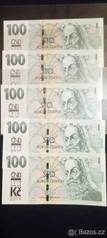 100 Kč s přítiskem UNC