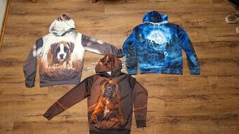 Mikiny motiv vlk, pes vel.158-164.