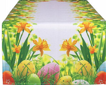 Velikonoční běhoun Velikonoční vajíčka s narciskami