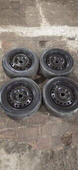 Plechové kola 4x100 zimní pneu 205/55
