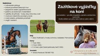 Zážitkové vyjížďky , pravidelná docházka ❤️