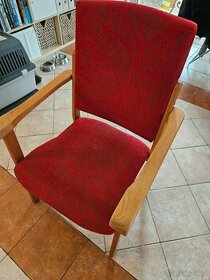 Křeslo - židle s područkami, pevné, kvalitní
