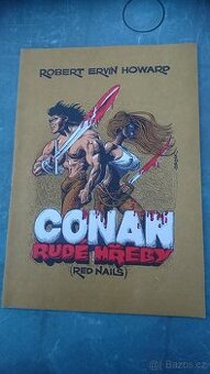kája Saudek obálka tisku Conan Rudé hřeby r.1988