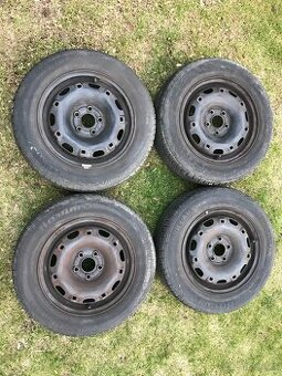 Originál plechové disky včetně pneu(5mm) 5X100 5jx14 ET35