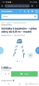 Bazénové schůdky MARIMEX