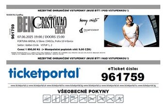 BEN CHRISTOVAO - EDEN - VSTUPENKY - AFTER
