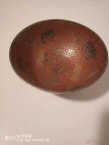 Vintage indická bronzová bonbónová mísa