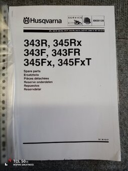 Husqvarna řady 343. Křovinořez. Katalog náhradních dílů.