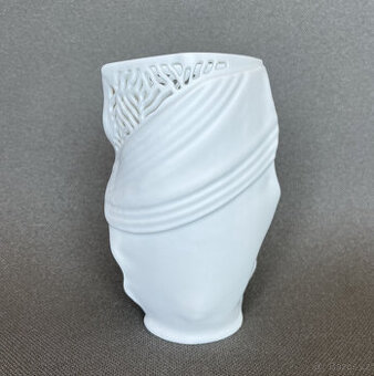 Rosenthal Váza 18 cm, Parchment porcelán, Johan van Loon