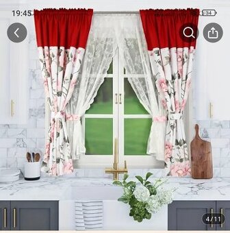 Prodám záclonu se závěsem, velikost 270 X160