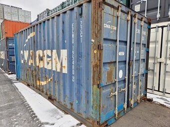 starší lodní kontejner 6m modrý