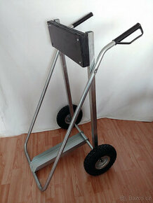 Vozík na lodní motor - velká nafukovaná kola - rudl, stojan
