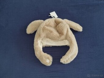 Nová plyšová čepice králík vel. 3 -6 let