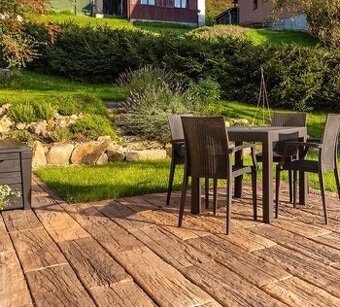 Dlažba Prkno Dub tmavý 35kusů  50x25x5