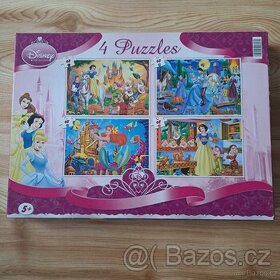 Puzzle Disney princezny 4x48 dílků - 1