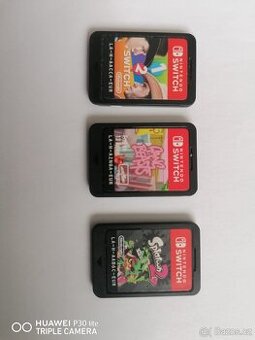 3 hry Nintendo Switch bez obalu